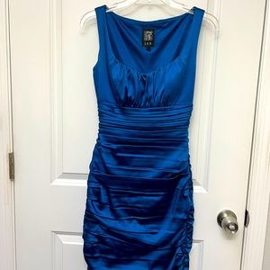 Sapphire Blue Satiny Dress